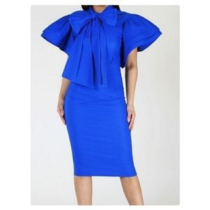 Sold. NOT FOR SALE.  "New" Royal Blue midi dress